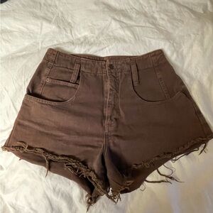Brown Lei Jean Shorts